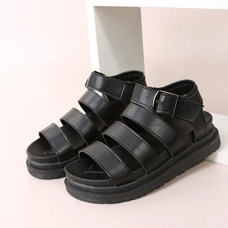 Valenzora | Sandals with buckle and platform with open toes