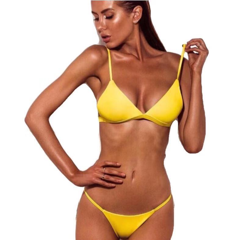 Women's Minimalist Triangle Bikini Set Size