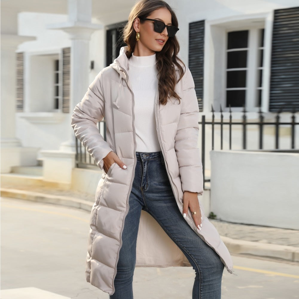 Valenzora | Long Jacket with Hood and Quilted Lining