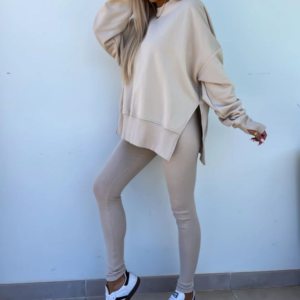 Valenzora | Kuscheliges Oversize-Sweatshirt und Leggings-Set