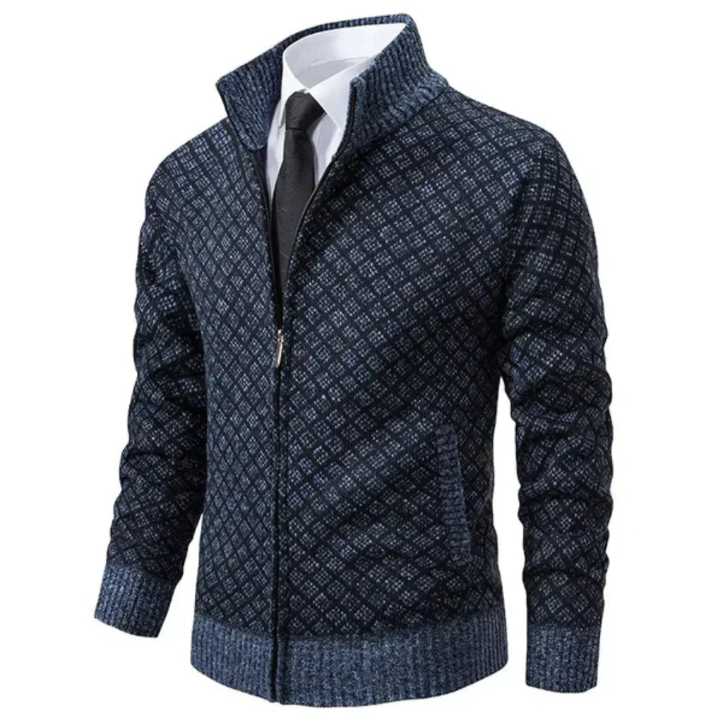 Knitted jacquard sweater