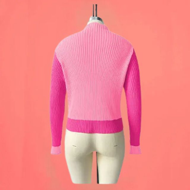 Valenzora | Gerippter Strickpullover mit Herz-Intarsie