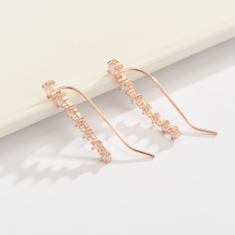 Valenzora | Glamour Shiny Zircon 925 Sterling Silver Earring
