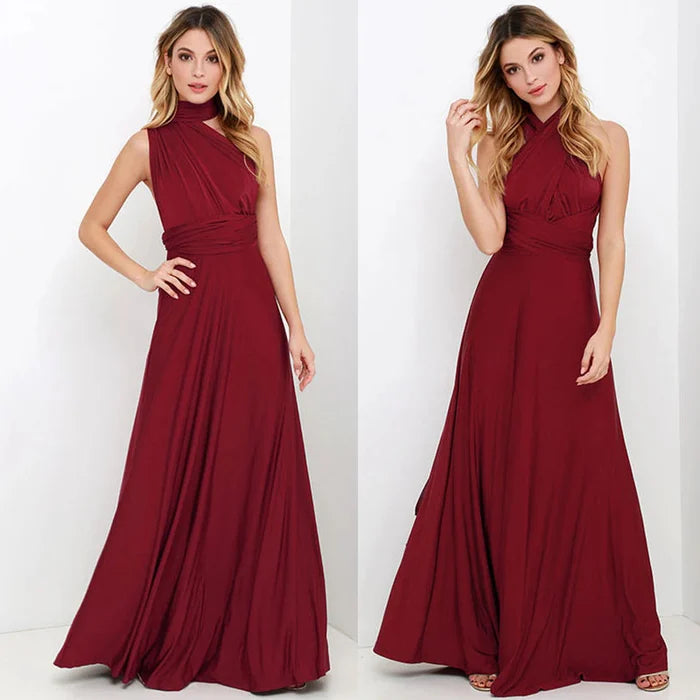 Valenzora | Elastic wrap dress with straps