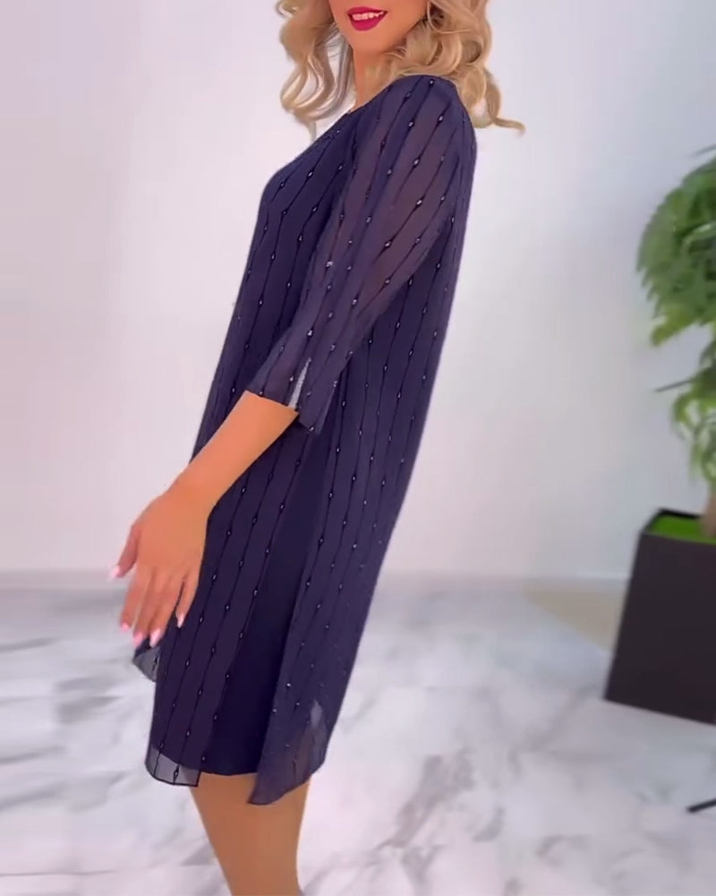 Valenzora | Kleid einfarbig plissiert