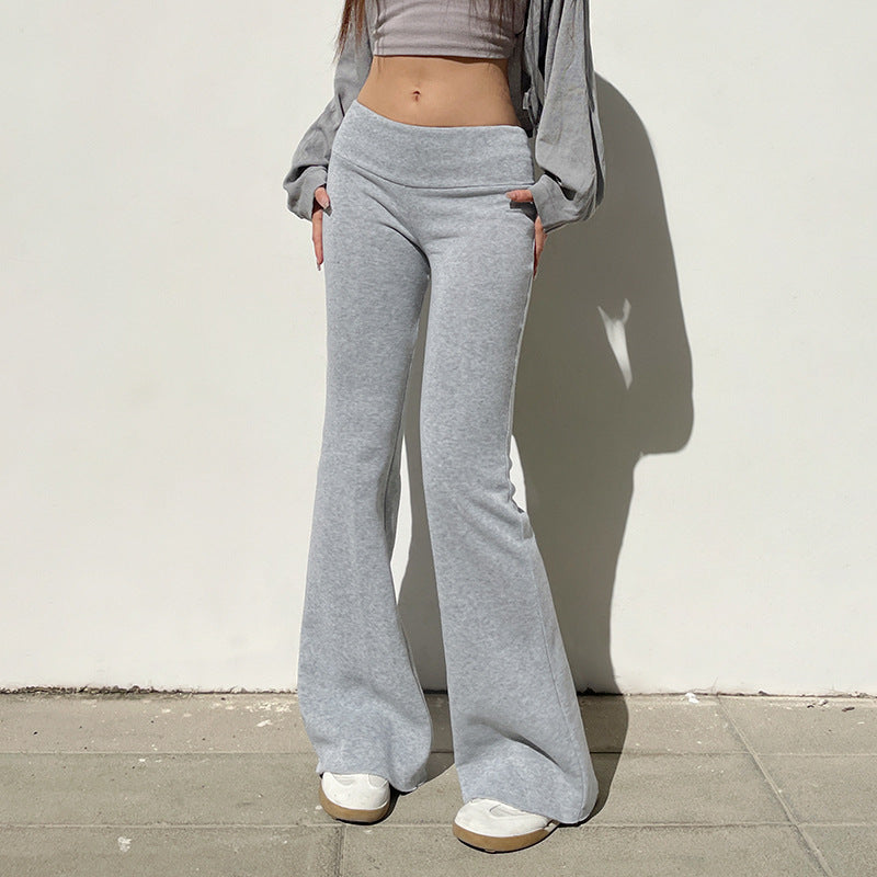 Valenzora | Low waist soft flare trousers
