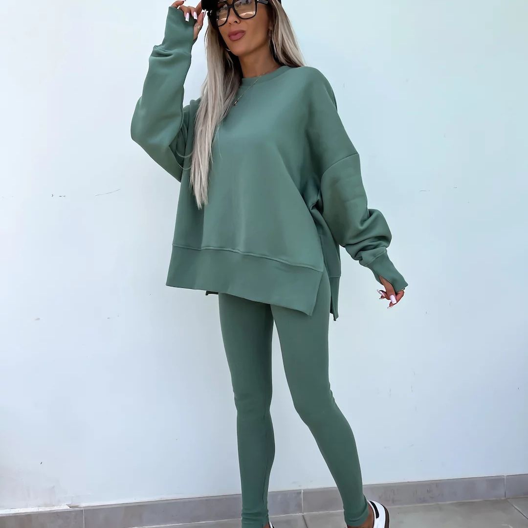 Valenzora | Kuscheliges Oversize-Sweatshirt und Leggings-Set