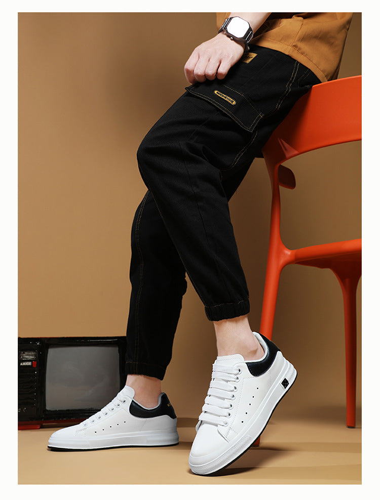 Valenzora | Sneakers with a Heel: Comfortable Casual Shoes with a 6 cm Hidden Heel, Made of Faux Leather, For Everyday & Business