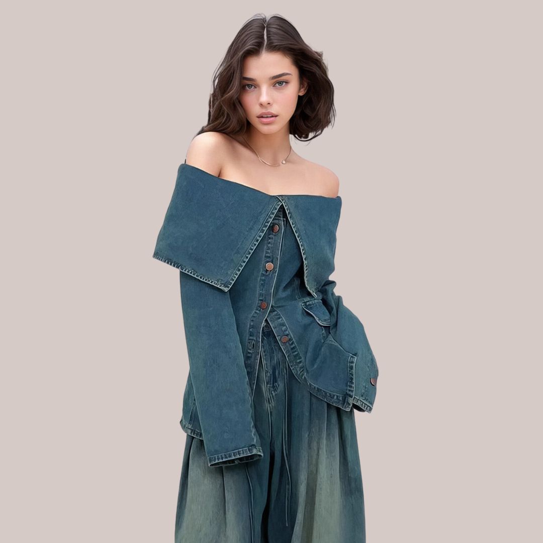 Valenzora – Stylische Jeansjacke mit Knopfdetails