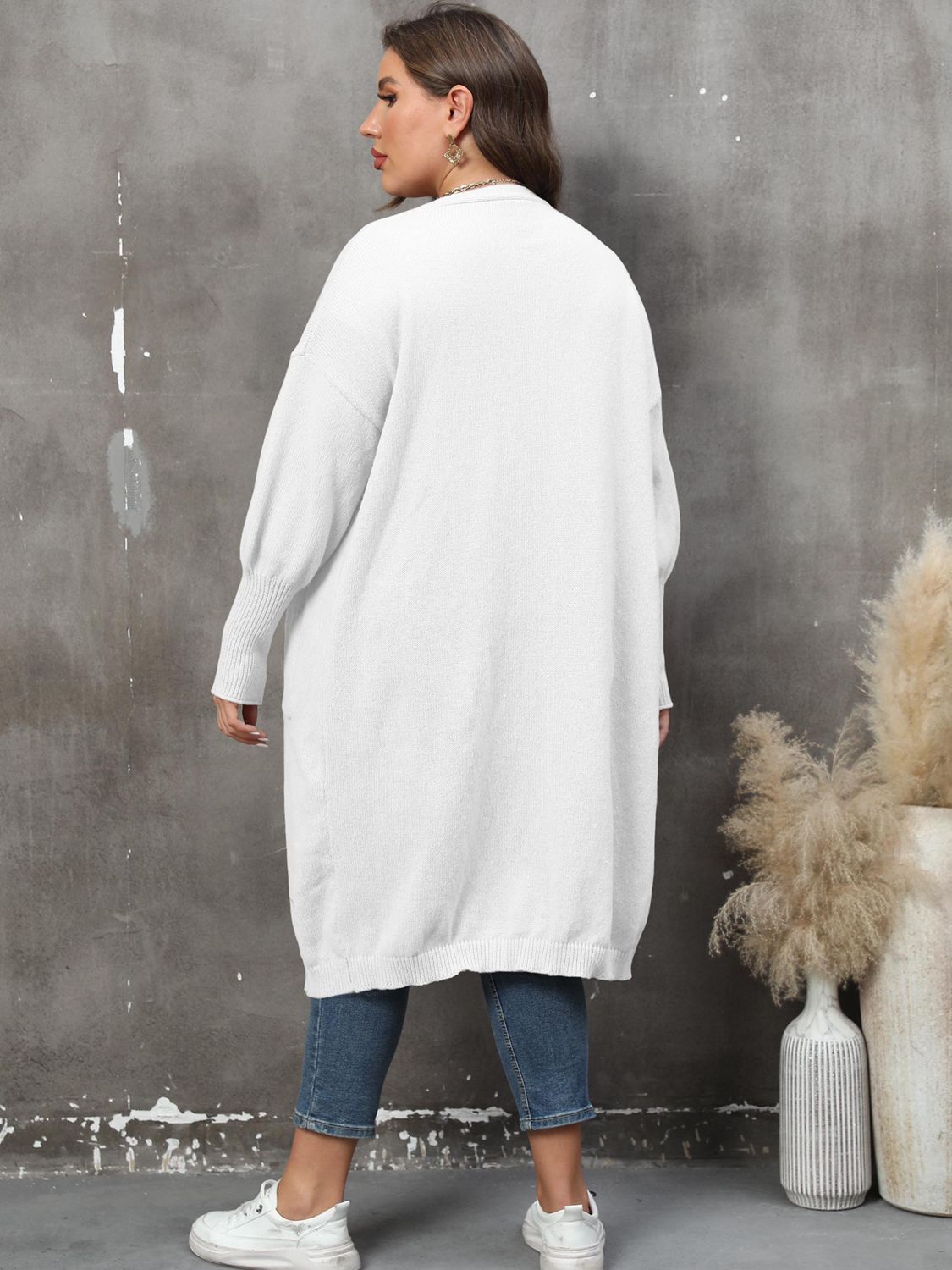 Valenzora | Plus Size Langarm-Cardigan mit Taschen