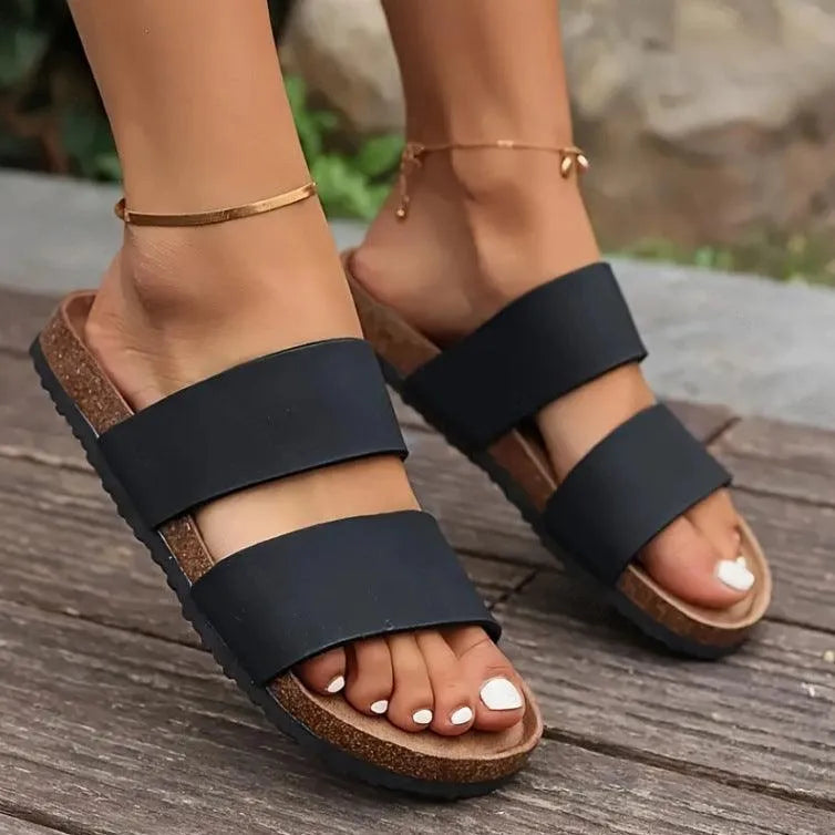 Valenzora | Women's flat beach sandals with open toe