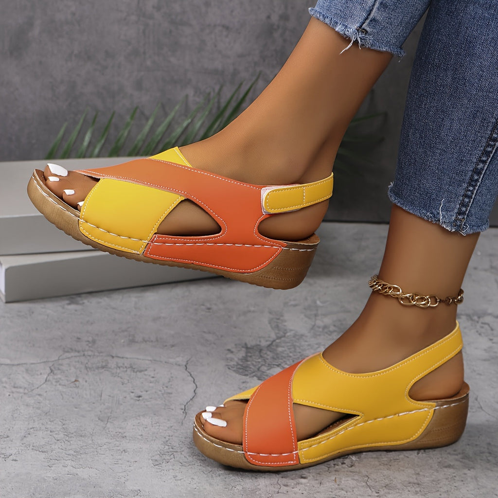 Valenzora | Modern color block sandals