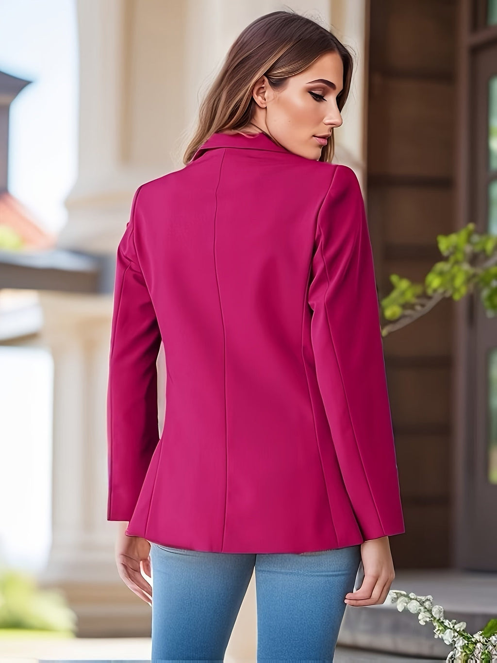 Valenzora | Elegante Herbstklassiker-Business-Blazer mit Seitentaschen für Damen