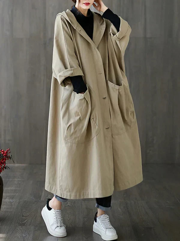 Valenzora | Langer wasserdichter Trenchcoat