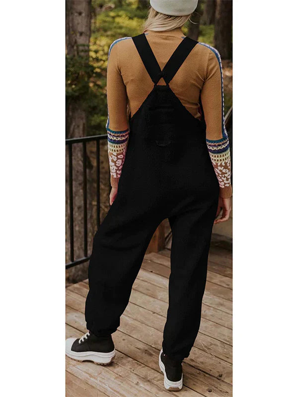Valenzora | Women's Fleece Thermal Overall with Zippered Pockets