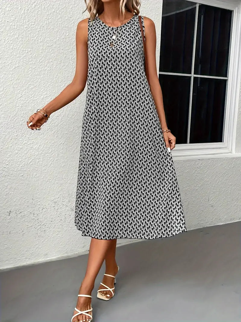 Valenzora | Casual dress with all-over print and pocket – fashionable & comfortable