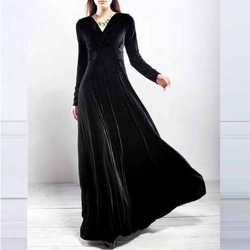 Valenzora | Glamorous Chic dress with a thickened V-neck