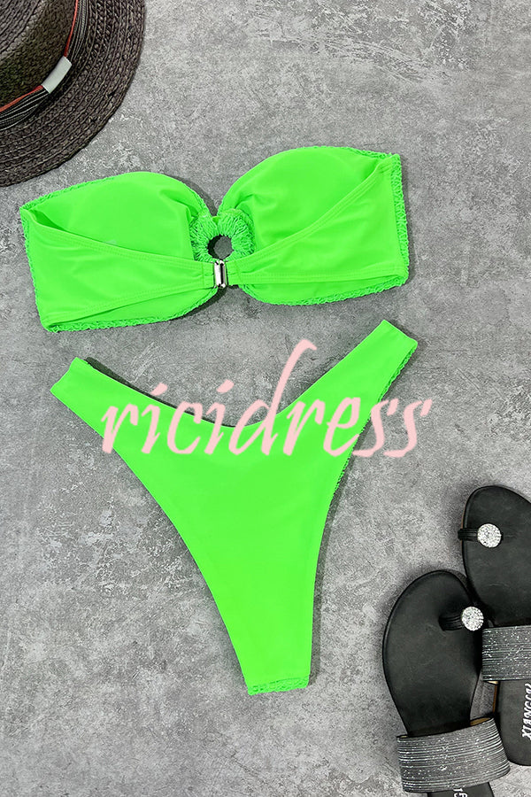 Valenzora bandeau bikini with a ring neckline