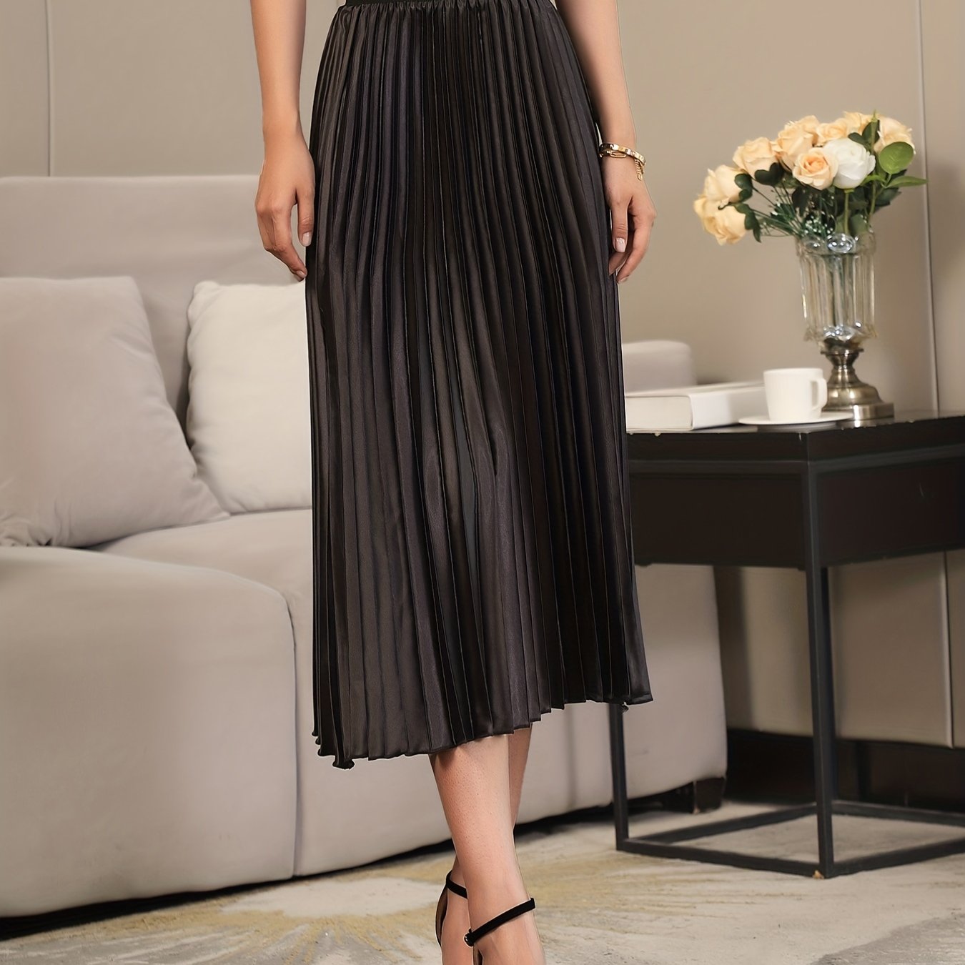 Valenzora | Elegant A-line pleated skirt