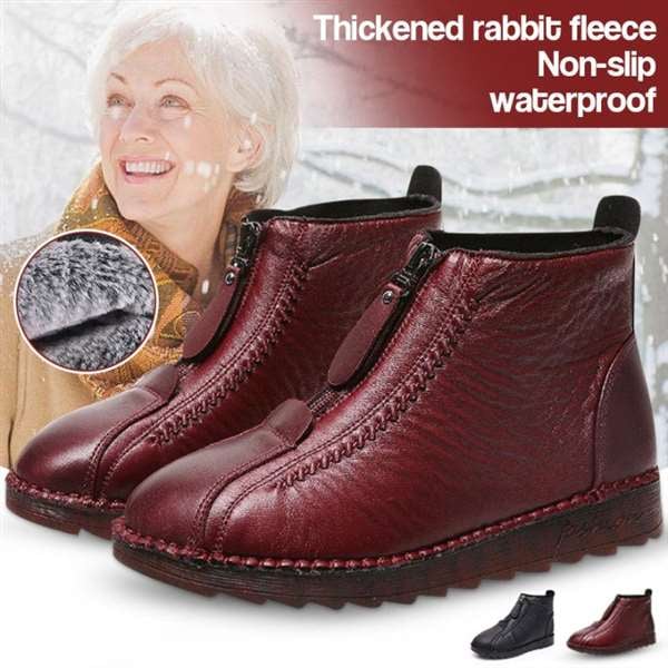 popular, non-slip leather ankle boots