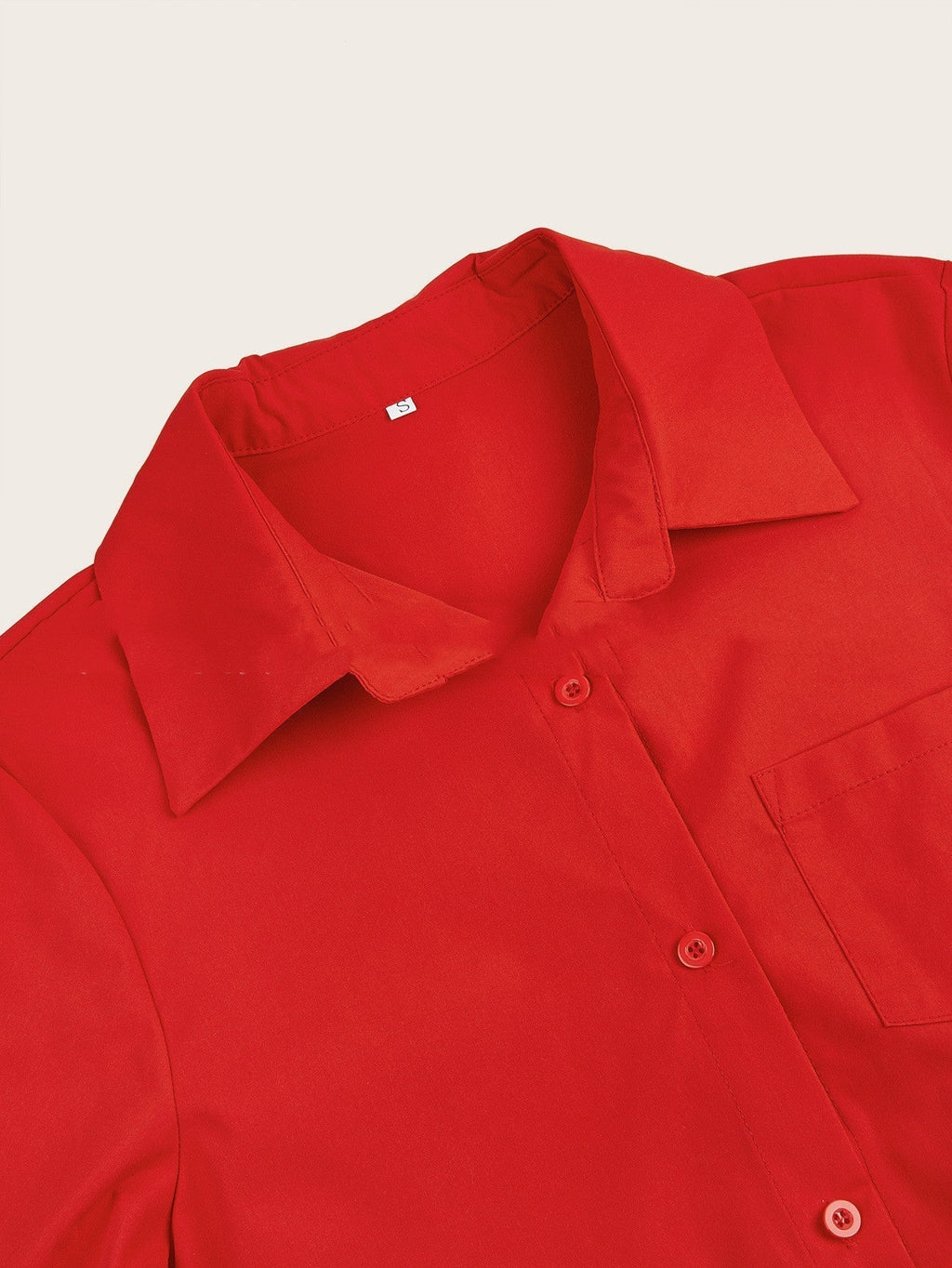 Valenzora | Shirt dress with turn-down collar & three-quarter sleeves