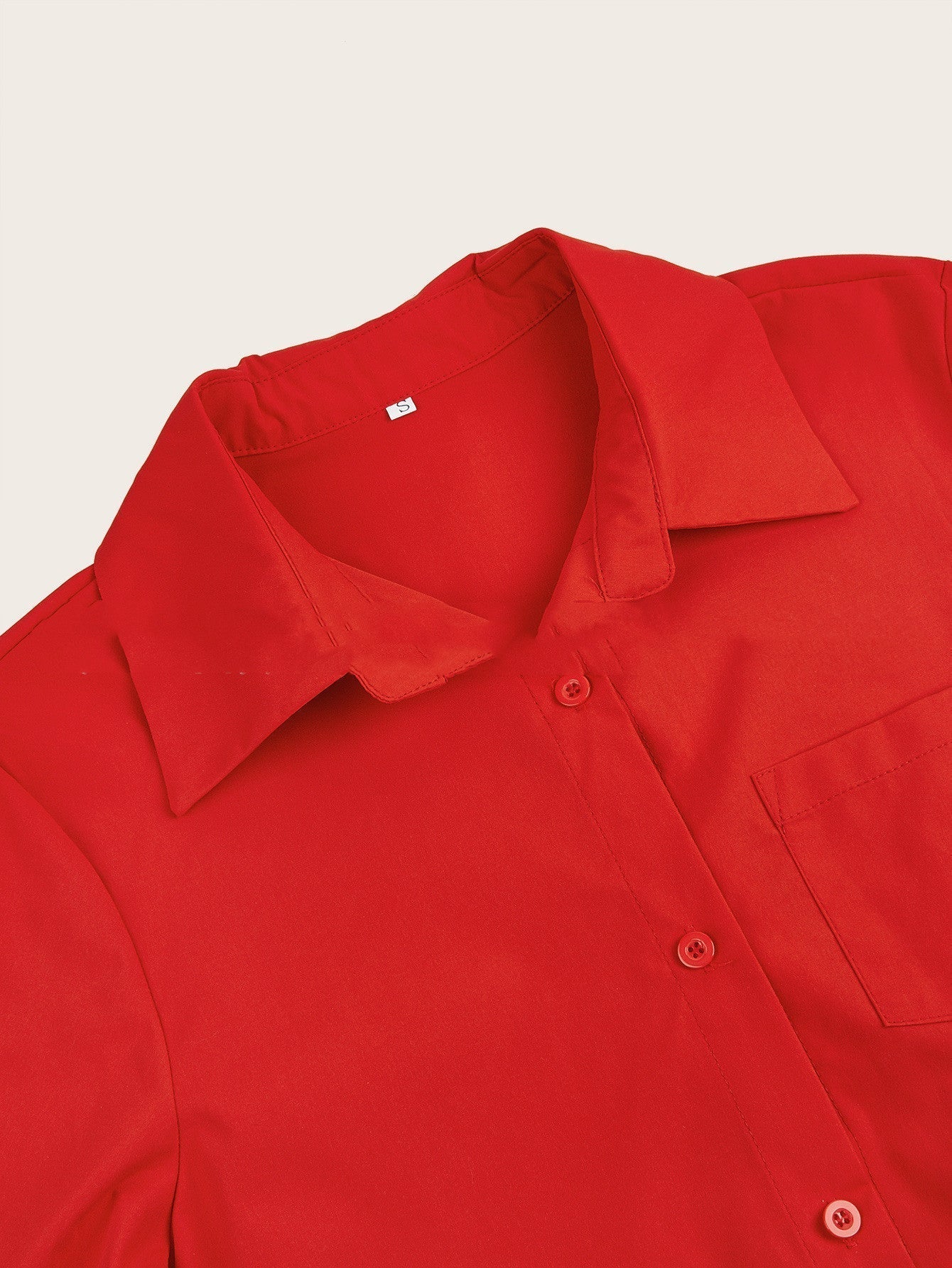 Valenzora | Shirt dress with turn-down collar & three-quarter sleeves