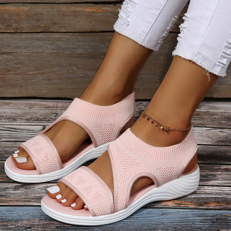 Valenzora | Mesh Sandals with a Wide Footbed for Women