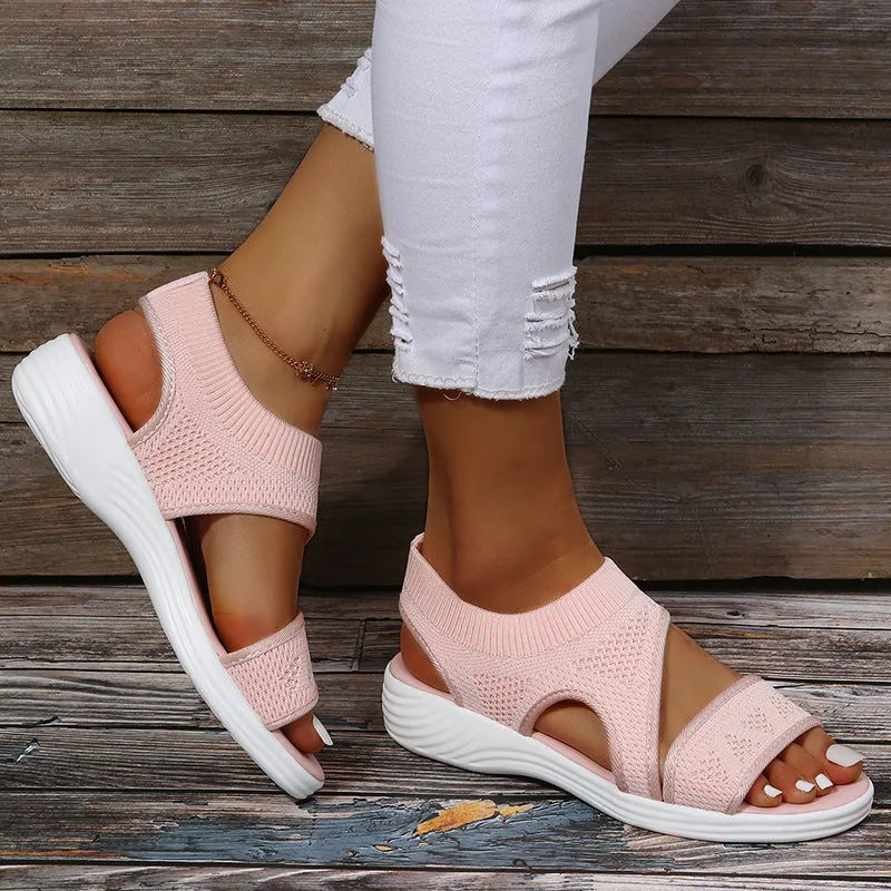 Valenzora | Mesh Sandals with a Wide Footbed for Women