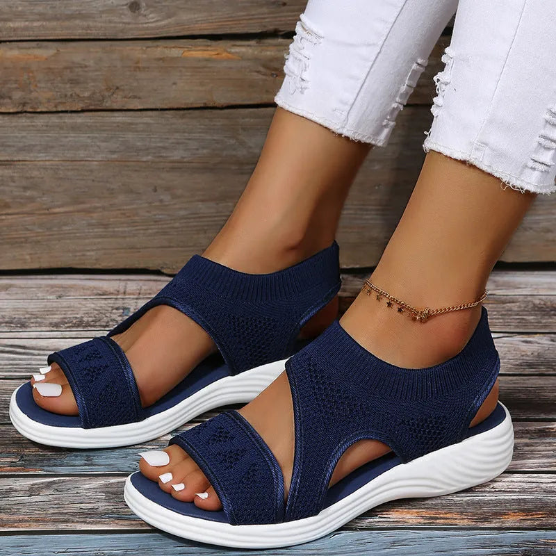 Valenzora | Mesh Sandals with a Wide Footbed for Women