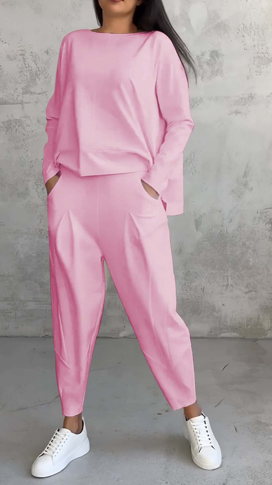 Valenzora | Women's Long-Sleeved Pantsuit, Irregular Design