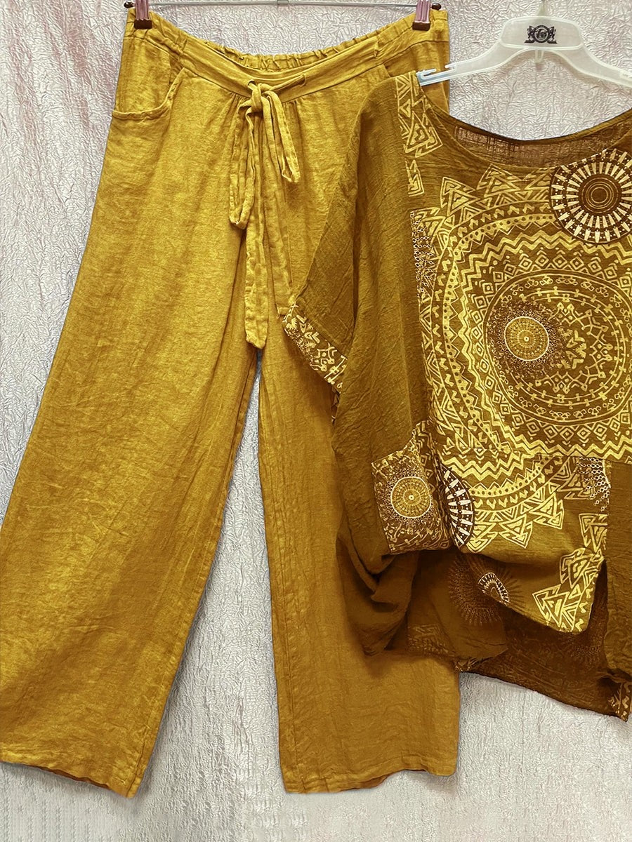 Valenzora | Zweiteiliges Set mit lockerem Bohemian-Print