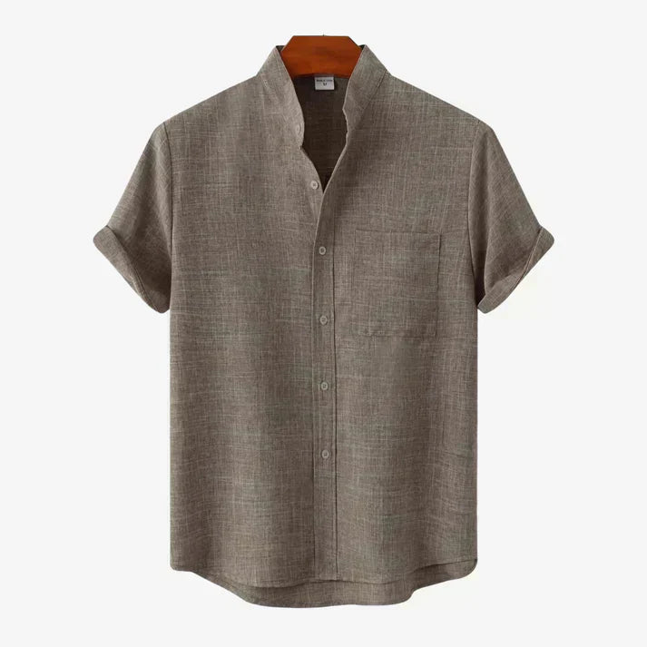 Valenzora | Luxurious linen shirt with short sleeves