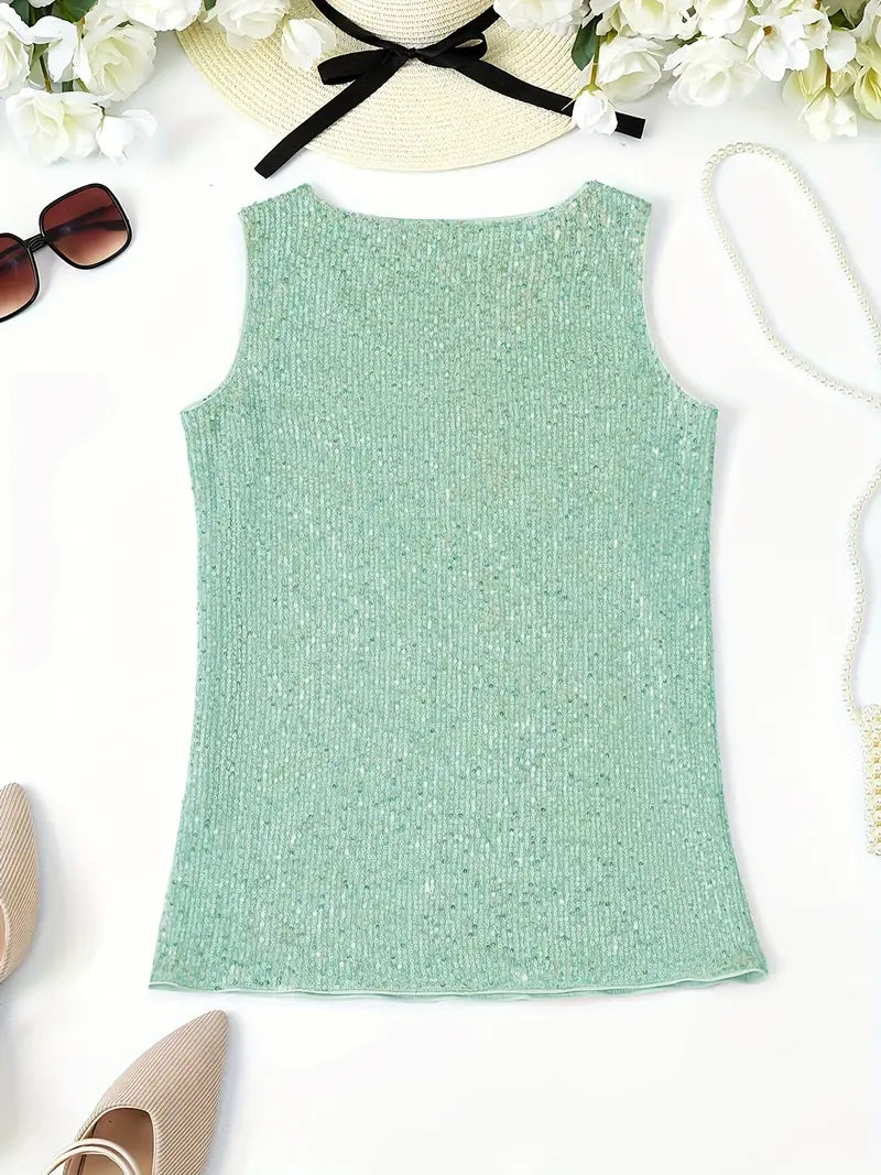 Valenzora | Elegant sleeveless top with sequins