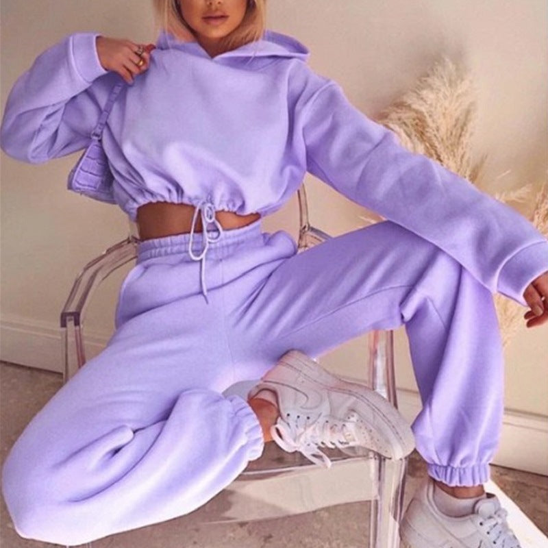 Valenzora Elegance - Women's 2-piece tracksuit with long-sleeved hoodie