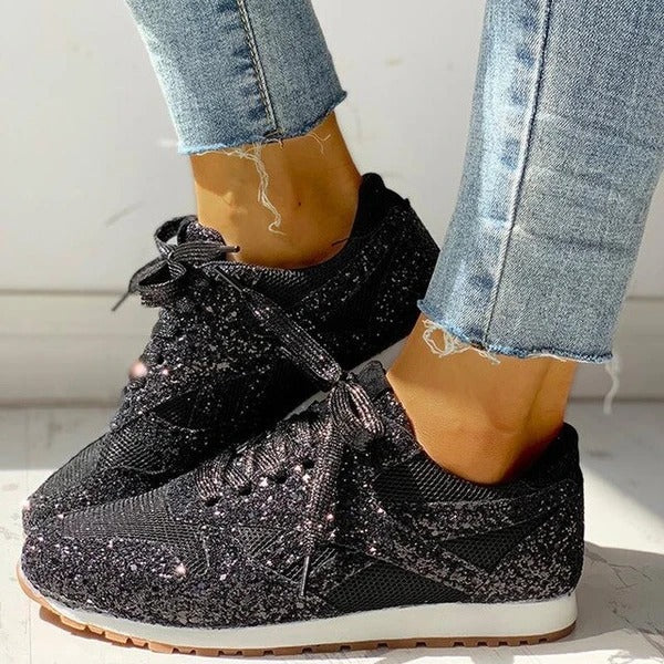 Valenzora | Trendy women's glitter sneakers