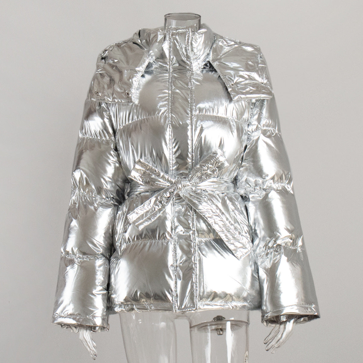 Valenzora | Cool Shiny Hooded Puffer Jacket