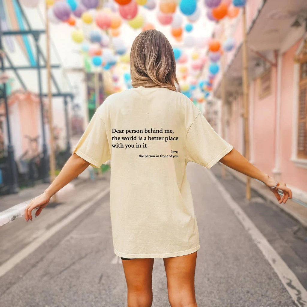 Valenzora | Women's T-shirt with round neck and slogan