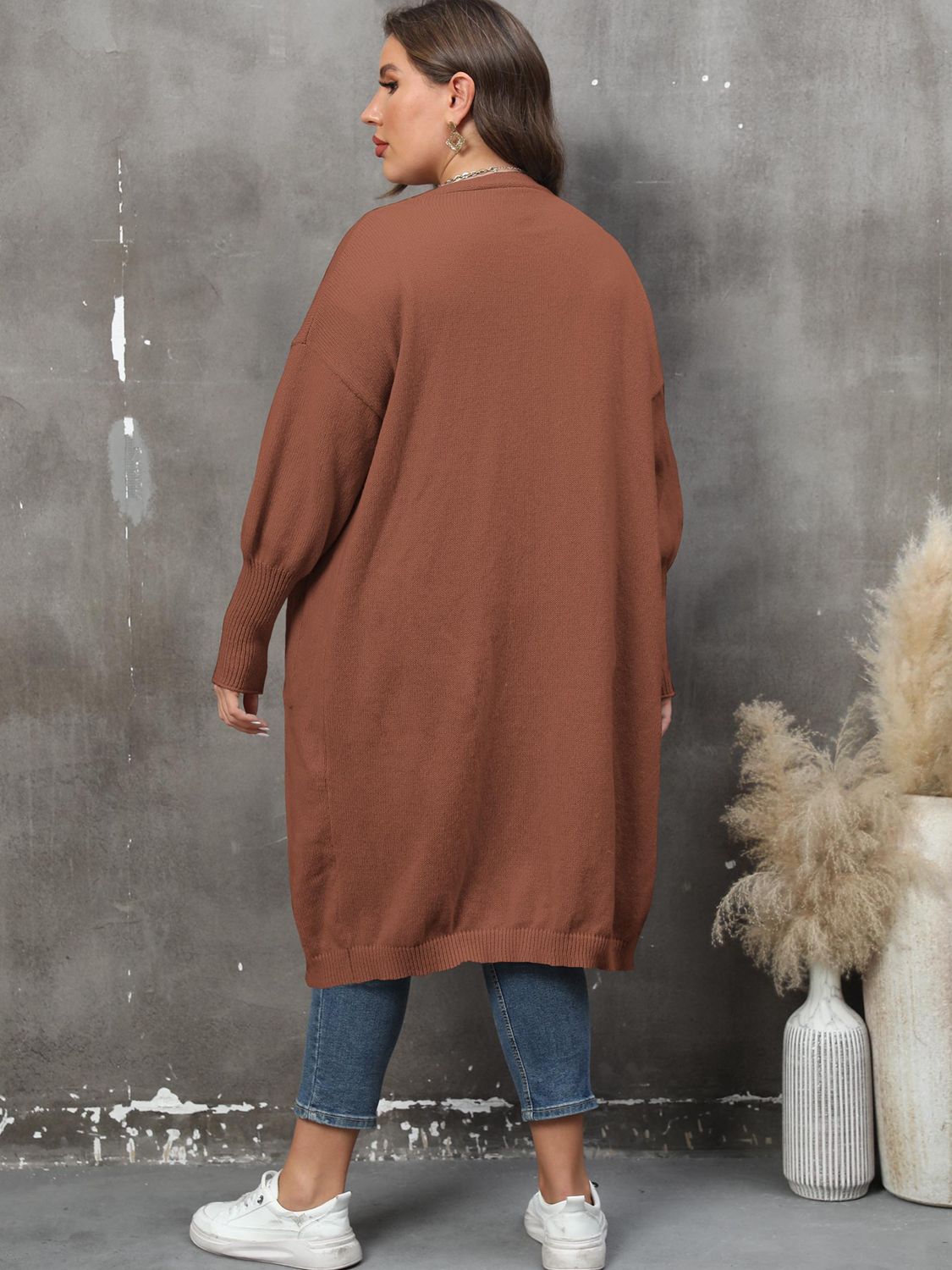 Valenzora | Plus Size Langarm-Cardigan mit Taschen