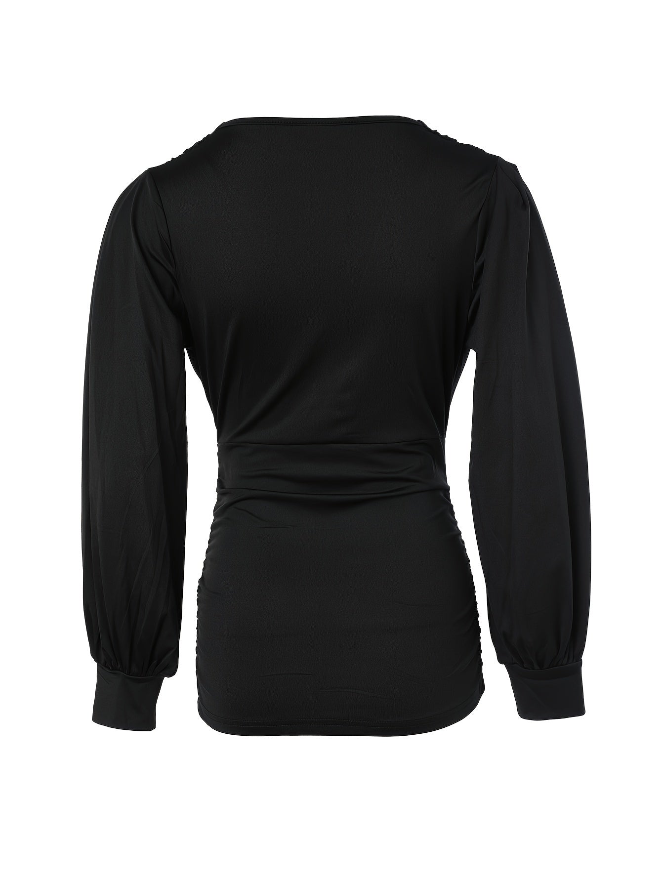 Valenzora | Trendy V-neck top with charming ruffles