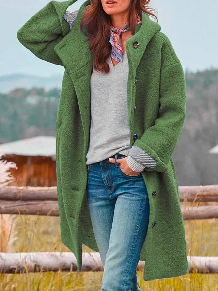 Valenzora | Midi Jacket with Buttons and Elegant Flowing Fit