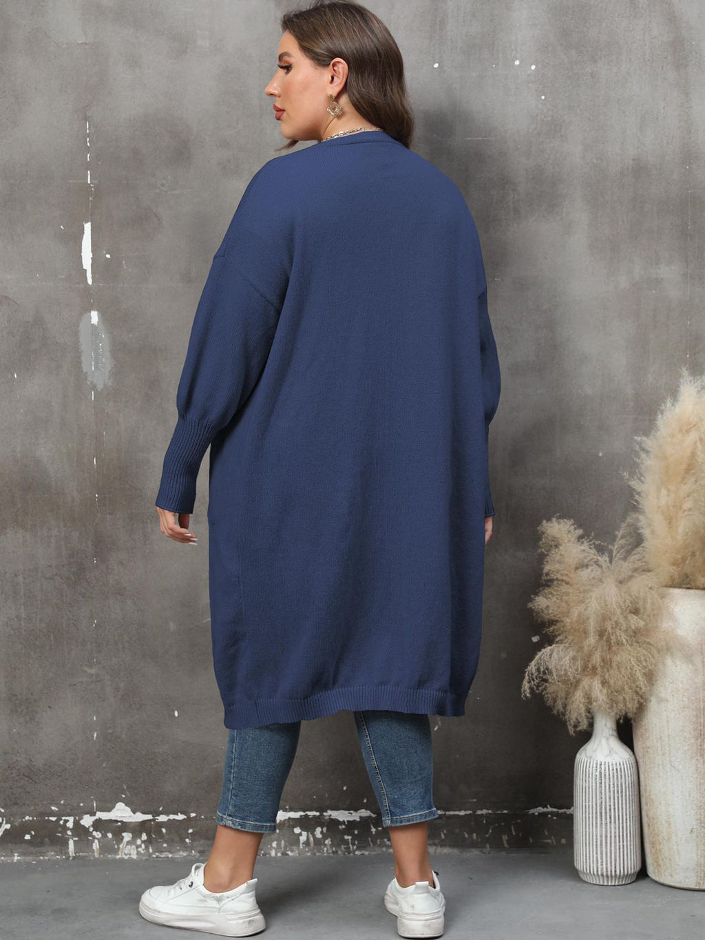 Valenzora | Plus Size Langarm-Cardigan mit Taschen