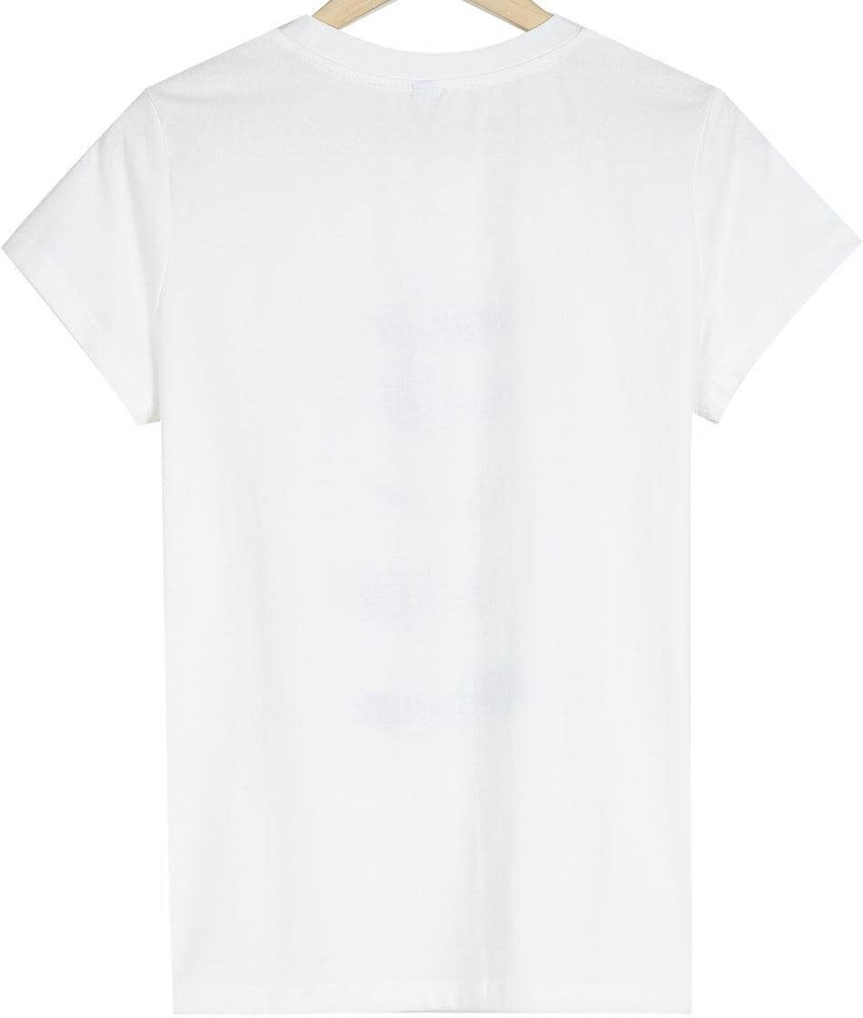 Valenzora | Feder-T-Shirt mit kurzen Ärmeln