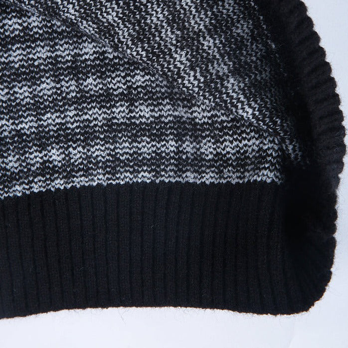 Valenzora | Eleganter Pullover mit schwarz-weiß kariertem Muster