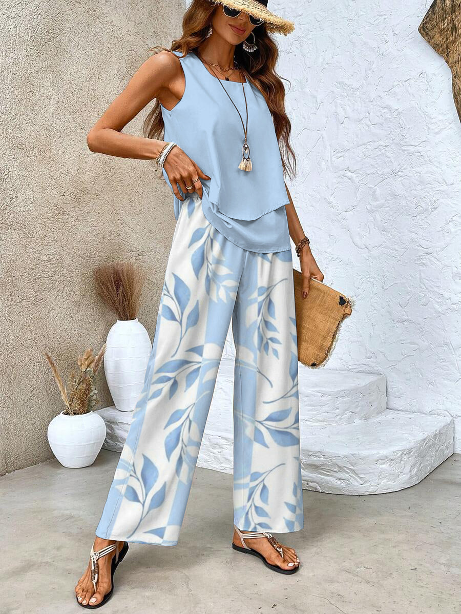 Valenzora | Stylish floral top and pants set