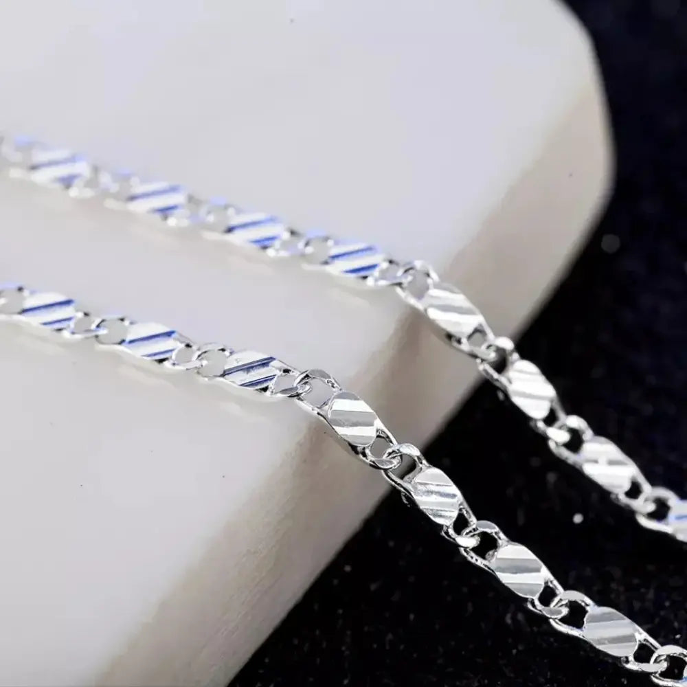 Valenzora | 18k Gold Chain 2mm 925 Sterling Silver Chain