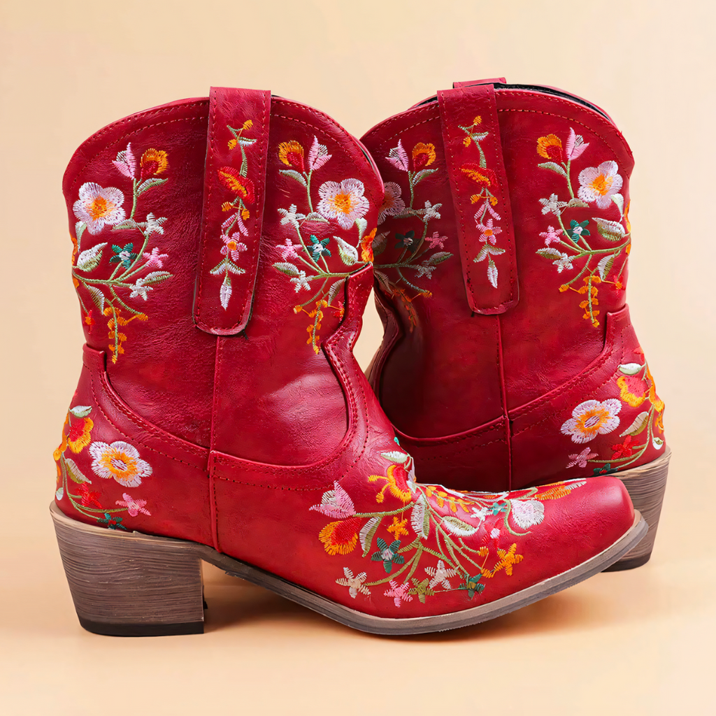 Valenzora | Wetterfeste Vintage-Cowgirl-Stiefel