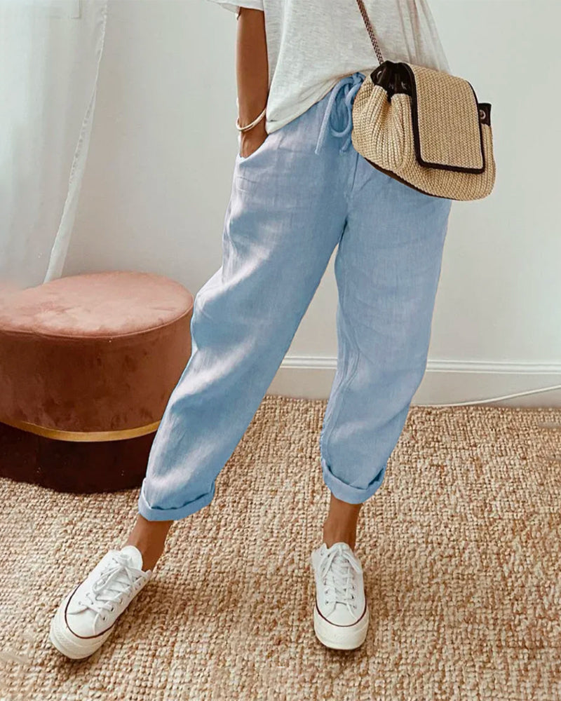 Valenzora | Trousers made of cotton and linen