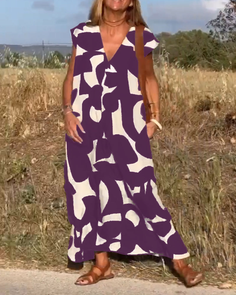 Valenzora | Women's Printed Long Dress