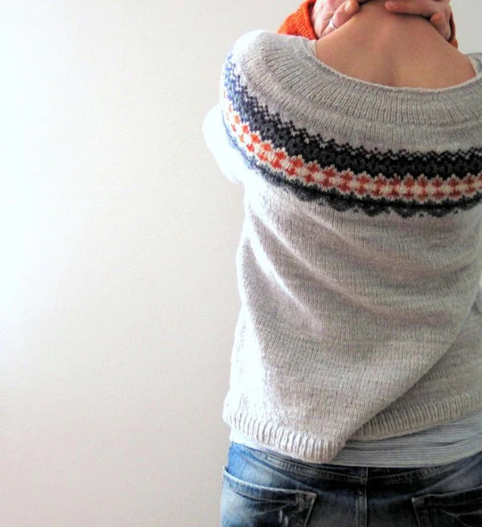 Valenzora - Grey Boho-style sweater