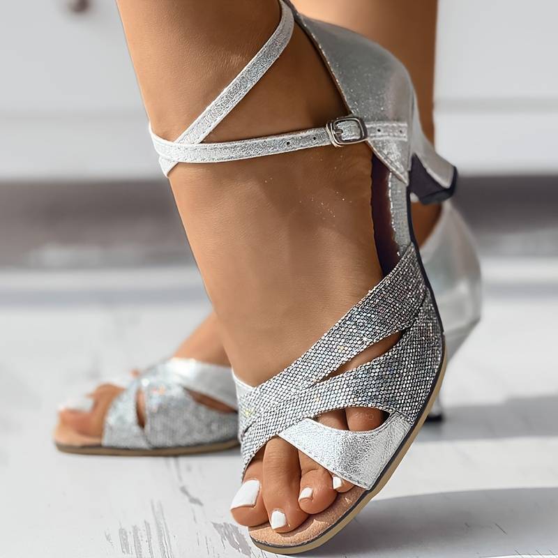 Valenzora | Elegante Pailletten-Sandalen